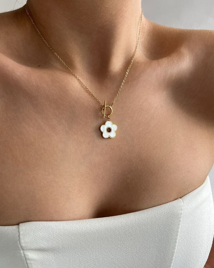 flower necklace anti tarnish jewelry Waterproof anti tarnish necklace Vengara